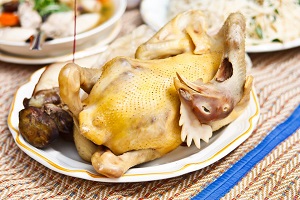 อาหารจีนปีใหม่นึ่งไก่